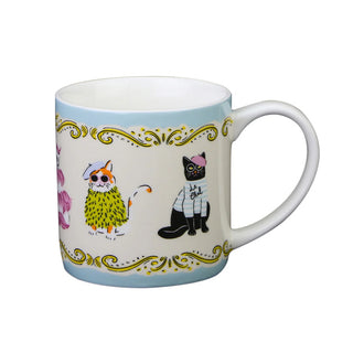 Taza de porcelana Cool Cats multicolor