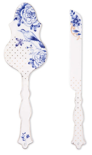 Servidor de pastel y cuchillo Royal White