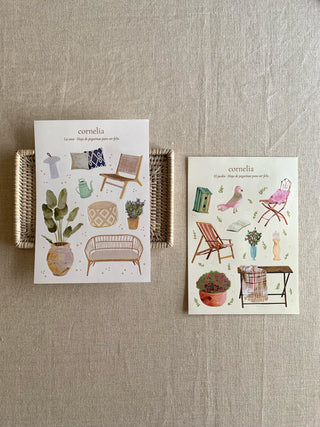 Hoja de pegatinas – El jardín