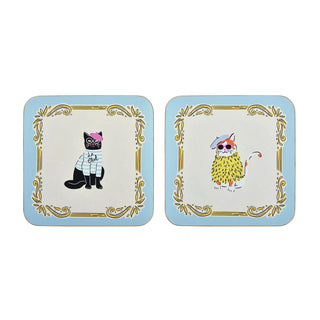 Set/4 Posavasos Cool Cats