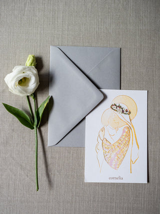 Postal Virgen con Jesús